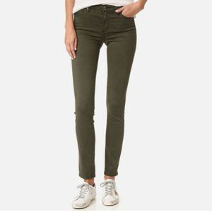 AG the Prima Cigarette Leg Mid Rise Skinny Jeans In Green Size 29 R